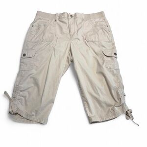 Y2K 2000’s Gloria Vanderbilt Cargo Capri Pants Women’s 12 Utility Summer Khaki